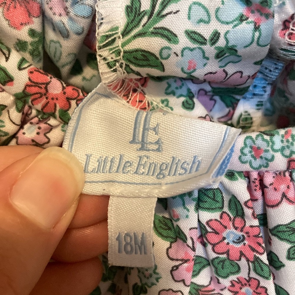 Little English Pink and Green Floral Blouse NWT 18 months RUNS BIG - Picture 2 of 8